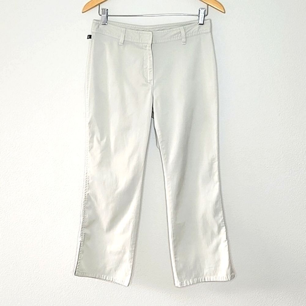 EXPRESS JEANS Stretch Off White Cropped Ankle Pants size 5/6